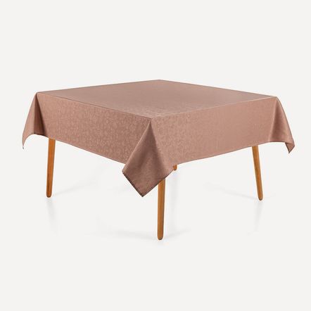 Toalha de Mesa Quadrada 8 Lugares Delicata Rosa Vintage