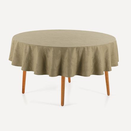 Toalha de Mesa Redonda 4 Lugares Katherine Verde Oliva