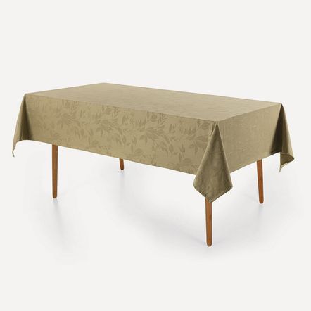 Toalha de Mesa Retangular 6 Lugares Katherine Verde Oliva