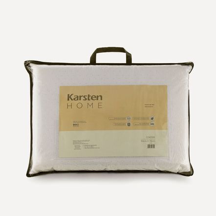 Travesseiro Karsten 100% Poliéster Silicomfort Favos de Mel Branco