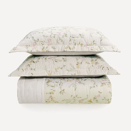 Colcha Casal com 2 Porta-travesseiros 160 Fios 100% Algodão Natalie