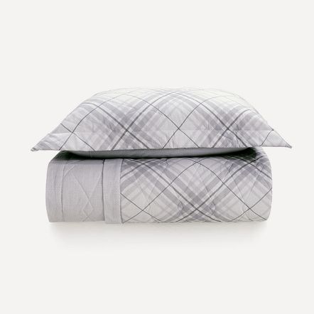 Colcha Solteiro com Porta-travesseiro 160 Fios 100% Algodão Pierre