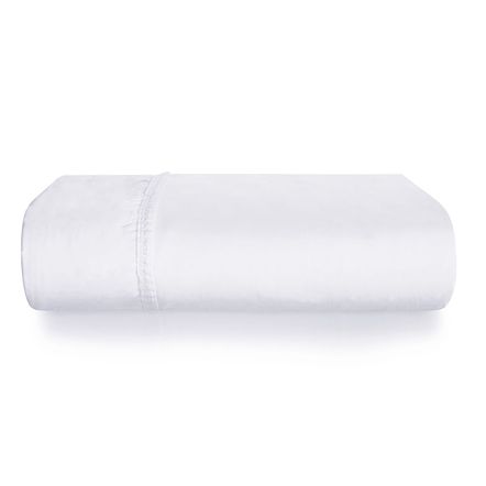 Lençol Avulso com Elástico King Karsten 180 Fios 100% Algodão Liss Branco