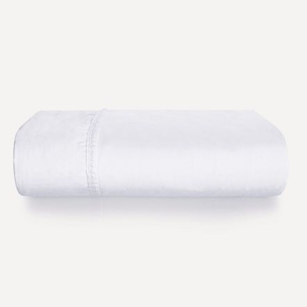 Lençol Avulso com Elástico Casal Karsten 180 Fios 100% Algodão Liss Branco
