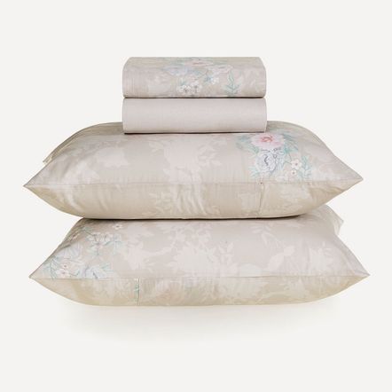 Jogo de Cama King Percal 160 Fios 100% Algodão Poliana