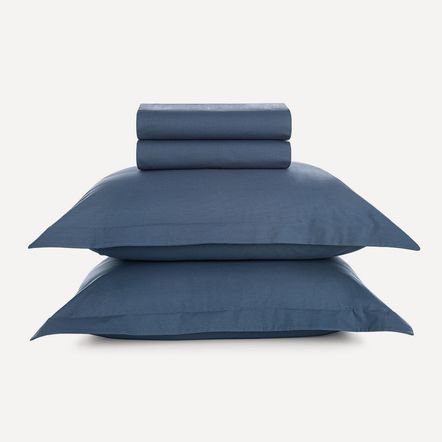 Jogo de Cama King 200 Fios 100% Algodão Tom Marinho