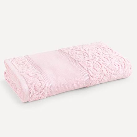 Toalha de Rosto para Bordar Karsten Melina II Rosa Quartzo