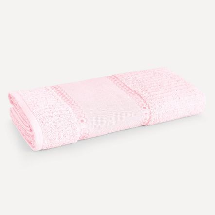 Toalha de Lavabo/Visita para Bordar Karsten Passa Fitas I Rosa Quartzo