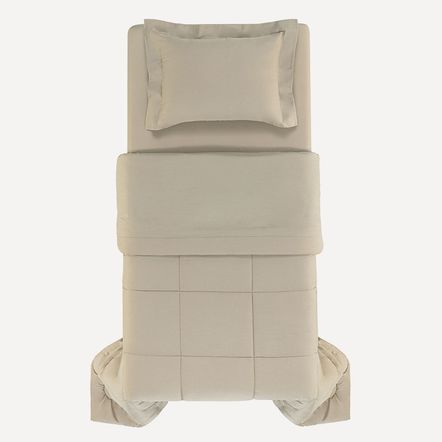 Edredom Solteiro 300 Fios 100% Algodão Bossa Areia