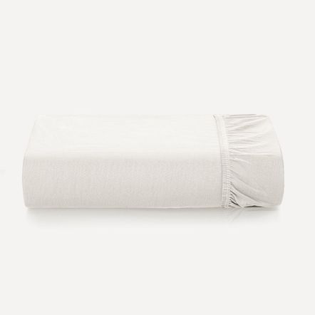 Lençol de Elástico Avulso King 300 Fios 100% Algodão Bossa Branco