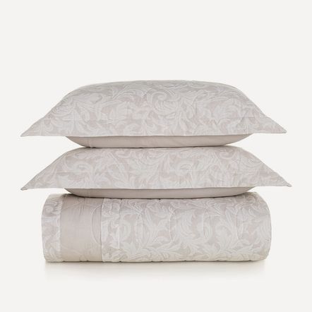 Colcha Queen com 2 Porta Travesseiros 100% Algodão Susan