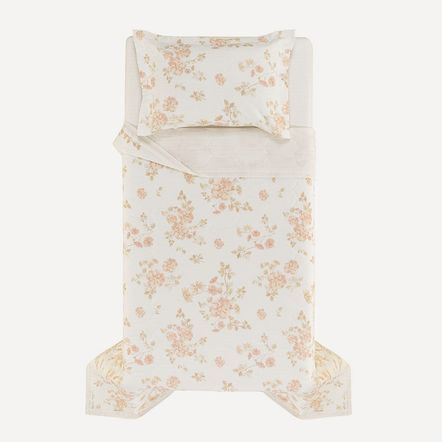 Colcha Solteiro com Porta Travesseiro 100% Algodão Thalia