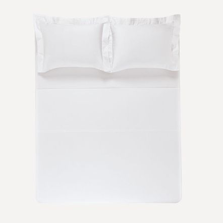 Jogo de Cama Queen Karsten 270 Fios Cetim 100% Algodão Domos Branco