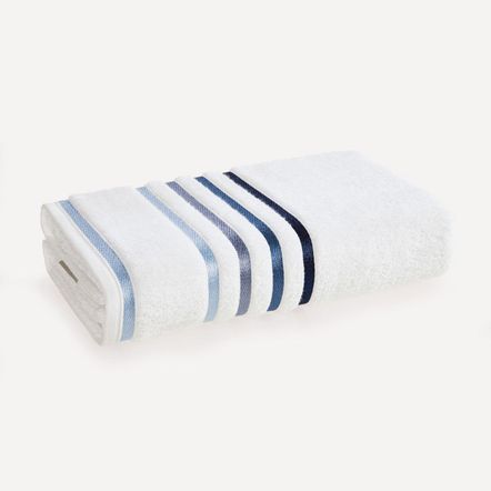 Toalha de Banho Karsten Fio Penteado Lumina Branco/ Azul