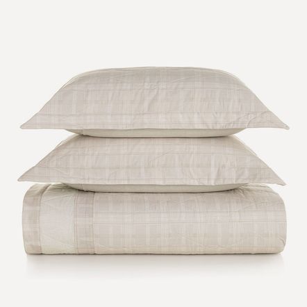 Colcha Casal com 2 Porta Travesseiros 200 Fios 100% Algodão Mabel