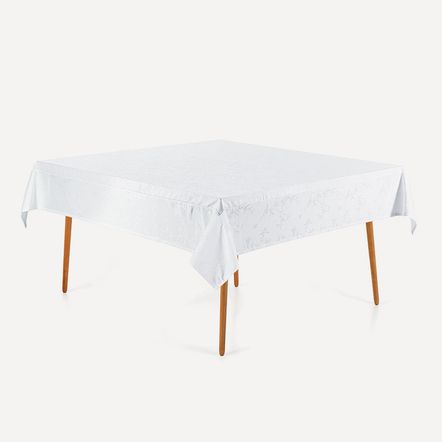 Toalha de mesa Quadrada Karsten 8 lugares Celebration Veríssimo Branco