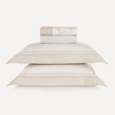 Jogo de Cama Casal 200 Fios 100% Algodão Mabel