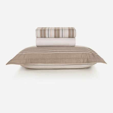 Jogo de Cama Solteiro 200 Fios 100% Algodão Damier