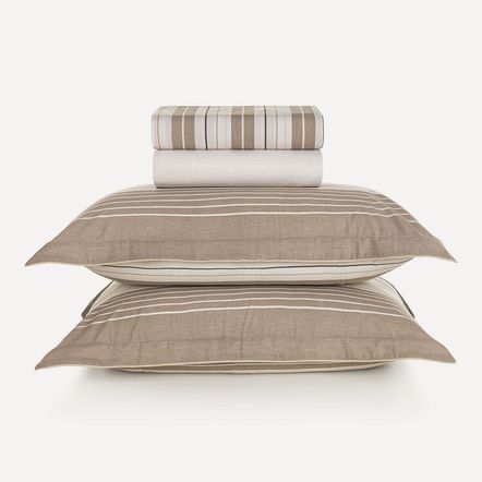 Jogo de Cama King 200 Fios 100% Algodão Damier