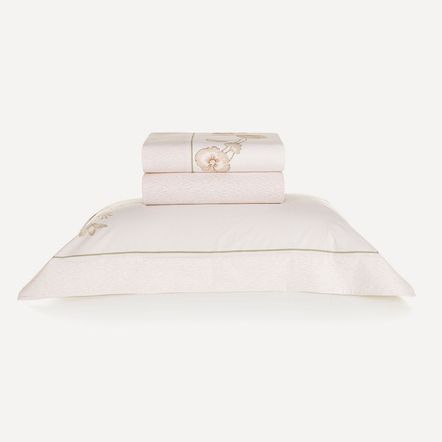 Jogo de Cama Solteiro 200 Fios 100% Algodão Mariê