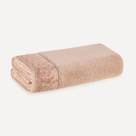 Toalha Banhão Fio Penteado 100% Algodão Antônia Aura/Rosé