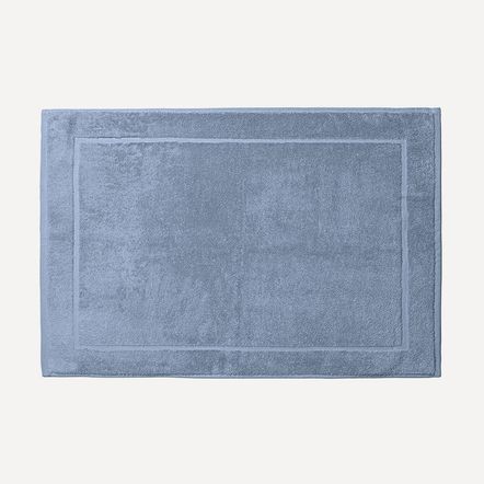 Toalha de Piso Fio Dupla Torção 100% Algodão Juliet Azul Sereno