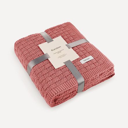 Manta Decorativa Karsten Meline Rosa Pétala