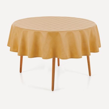 Toalha de mesa Redonda Karsten 6 lugares Sempre Limpa Zattar Mel