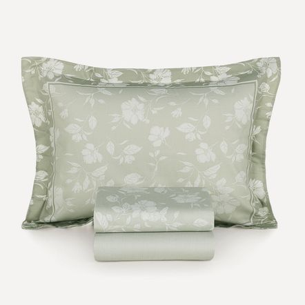 Jogo de Cama Casal 300 Fios 100% Algodão Amara