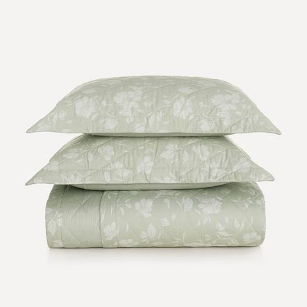 Colcha Queen com 2 Porta Travesseiros 300 Fios 100% Algodão Amara