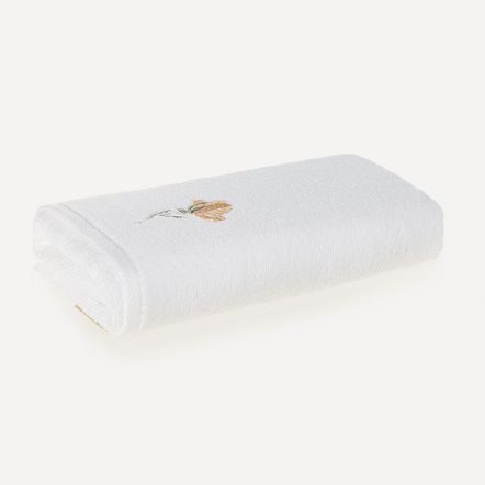 Toalha de Rosto Fio Penteado 100% Algodão Lavínia Branco