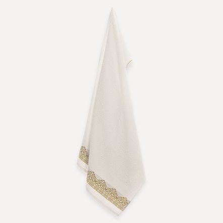 Toalha de Banho Fio Cardado Mayan Ivory/Dourado