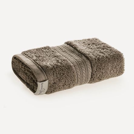 Toalha de Lavabo/Visita Fio Penteado 100% Algodão Magna Gris