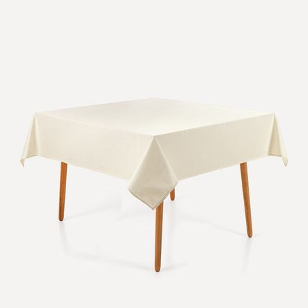 Toalha de Mesa Quadrada Karsten 8 Lugares Celebra Desirée Pérola