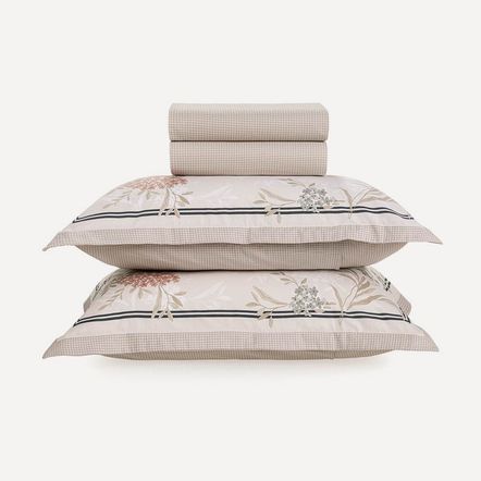 Jogo de Cama Queen Karsten 180 Fios Percal 100% Algodão Verbena