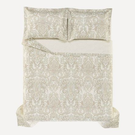 Colcha/Cobre Leito Queen Karsten com 2 Porta Travesseiros 180 Fios Percal 100% Algodão Volke