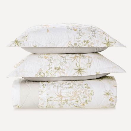 Colcha/ Cobre Leito Casal Karsten com 2 Porta Travesseiros 180 Fios Percal 100% Algodão Costine