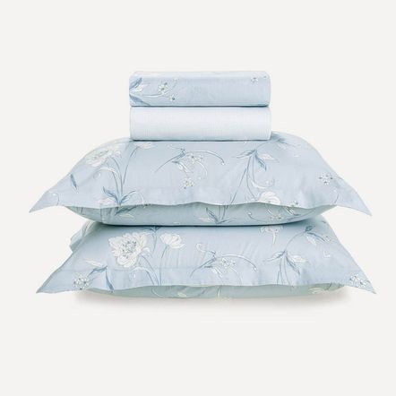 Jogo de Cama Casal Karsten 180 Fios Percal 100% Algodão Anabela