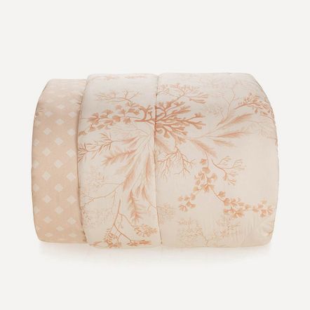 Edredom Solteiro Karsten 180 Fios Percal 100% Algodão Coralina