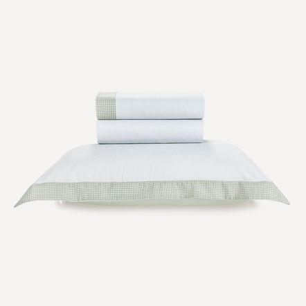Jogo de Cama Solteiro Karsten 180 Fios Percal 100% Algodão Alissa