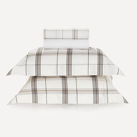 Jogo de Cama King Karsten 200 Fios 100% Algodão Dríade Branco