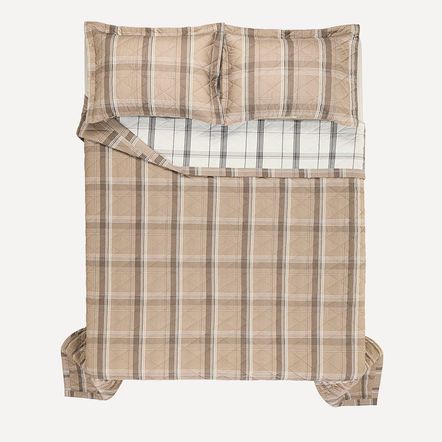 Colcha/Cobre Leito King Karsten 200 Fios 100% Algodão Dríade Marrom