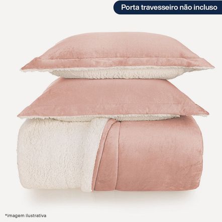 Edredom de Microfibra Casal Karsten Sonata Rosé Natural