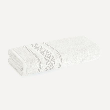 Toalha de Banho Karsten Fio Cardado Abel Branco/Preto