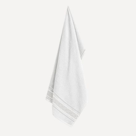 Toalha de Banho Karsten Fio Cardado Abel Branco/Preto