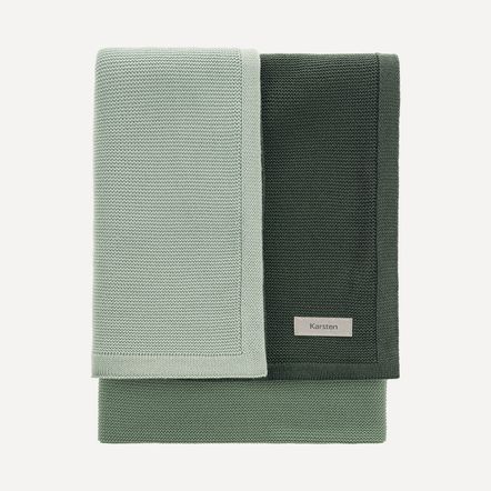 Manta Decorativa  de Tricot George Verde