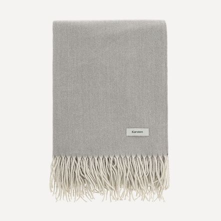 Manta Decorativa  de Microfibra Luma Titânio