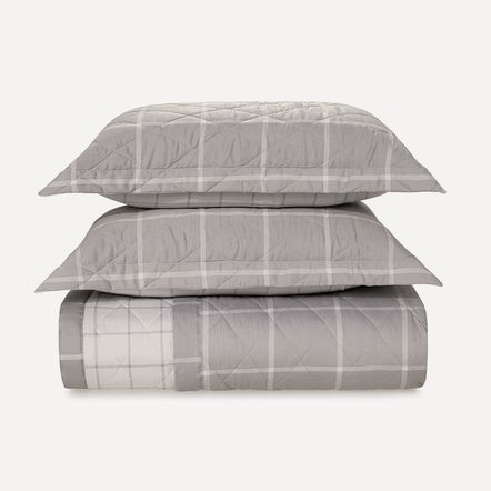 Colcha Casal com 2 Porta Travesseiros Cetim 300 Fios Queiroz