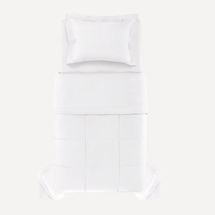 Edredom Solteiro 300 Fios 100% Algodão Bossa Branco