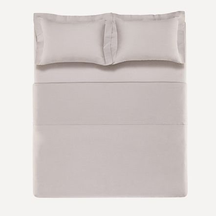 Jogo de Cama Queen 300 Fios 100% Algodão Bossa Prata